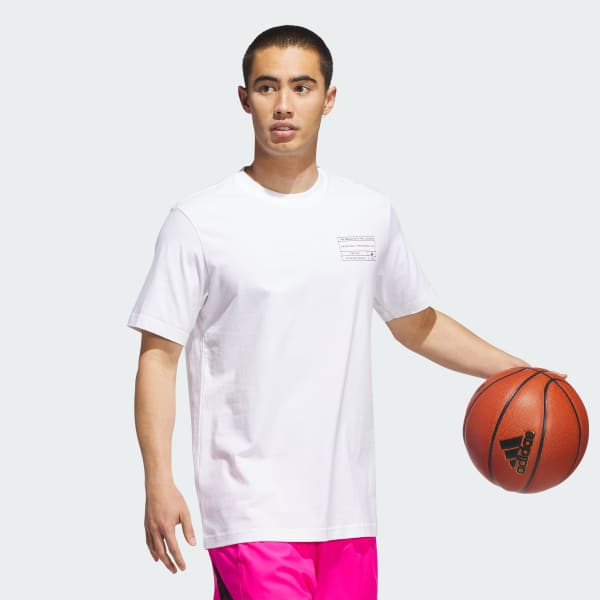 Branco Camiseta Estampada adidas Basketball
