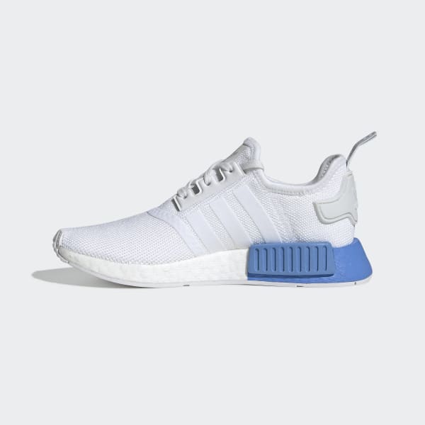 Kids NMD R1 White and Blue Shoes 