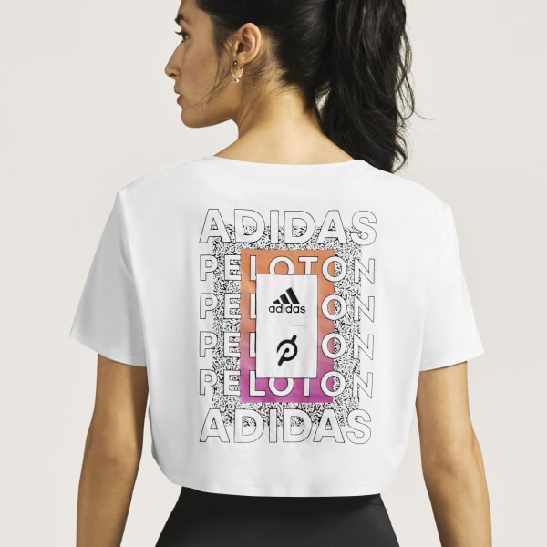 adidas x Peloton Crop Tee White Free Shipping with adiClub