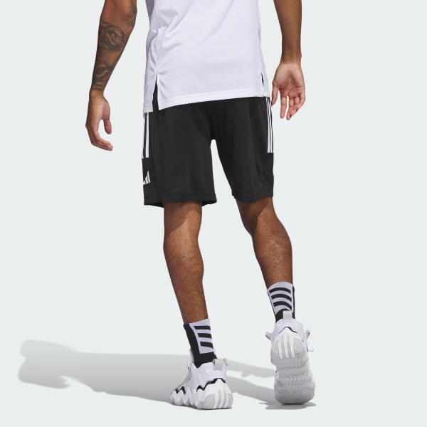 Black adidas Legends 3-Stripes Basketball Shorts