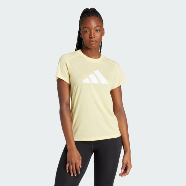 Yellow Train Essentials Big Performance Logo Training Tee