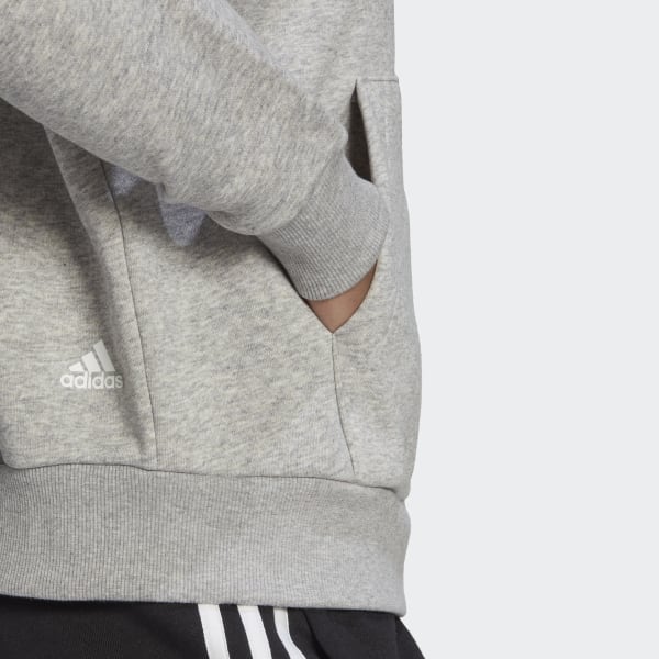 Grijs Essentials Pinstripe Block Fleece Loose Fit Ritshoodie HQ542