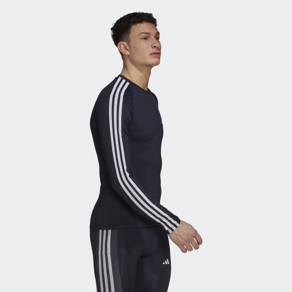 Blue Techfit 3-Stripes Training Long-Sleeve Top DB108