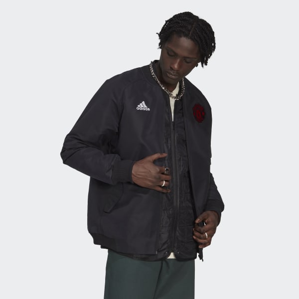 Black Manchester United Travel Jacket