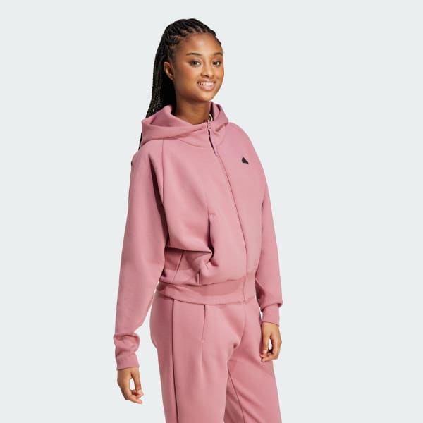 Rosa Buzo con Capucha adidas Z.N.E. Cierre Frontal