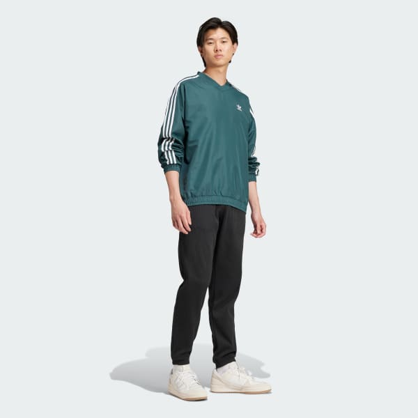 Green Adicolor Woven Crewneck Windbreaker