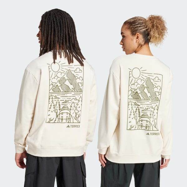 White Terrex Graphic Crew Sweatshirt