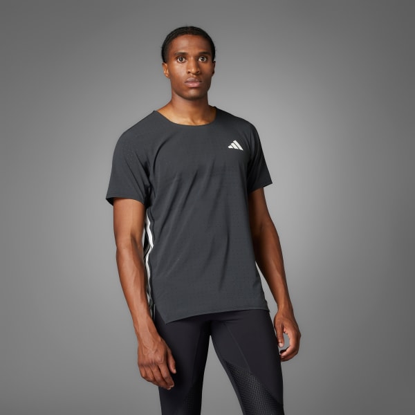 adidas ブラック Tシャツ L アディダス アディゼロ ランニング半袖Tシャツ - ブラック