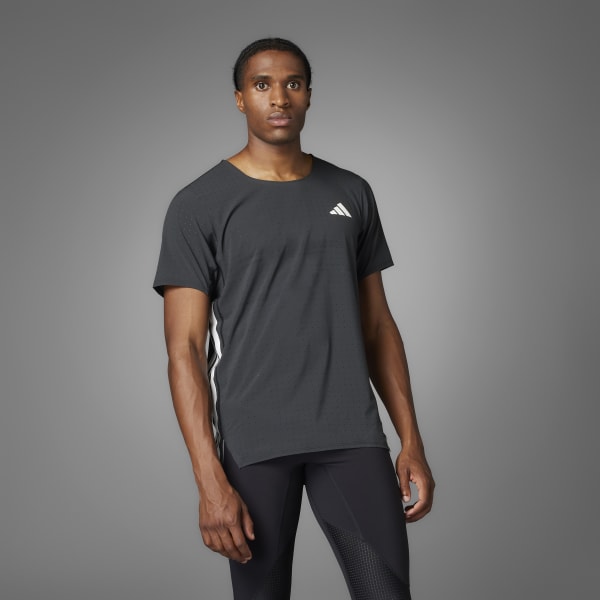 アディダス アディゼロ ランニング半袖Tシャツ - ブラック