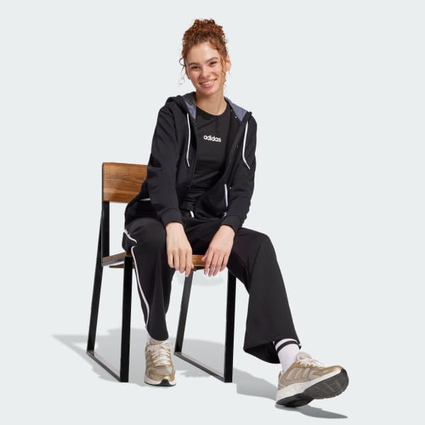 cerná Mikina Essentials Color Pop French Terry Full-Zip