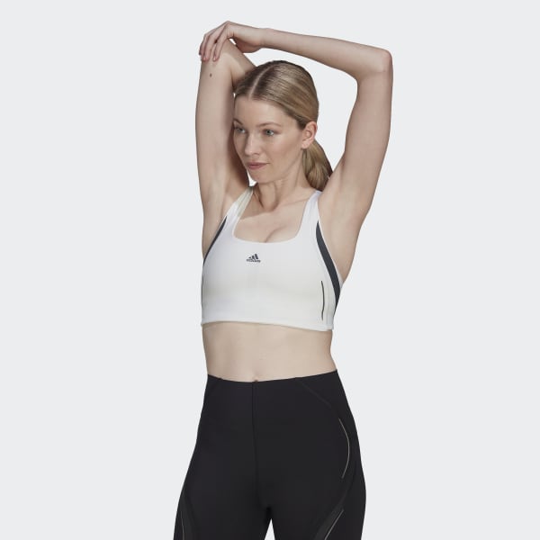 White 파워임팩트 럭스 트레이닝 미디엄 서포트 HIIT 브라 I9316