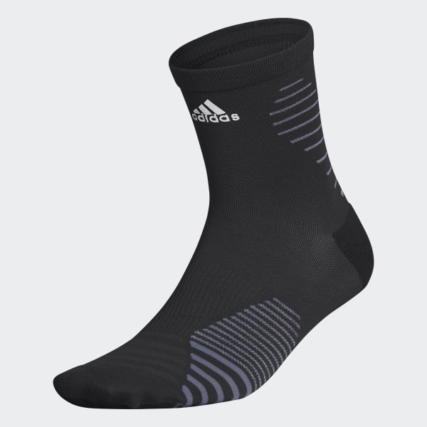 Black Running Mid-Crew Socks