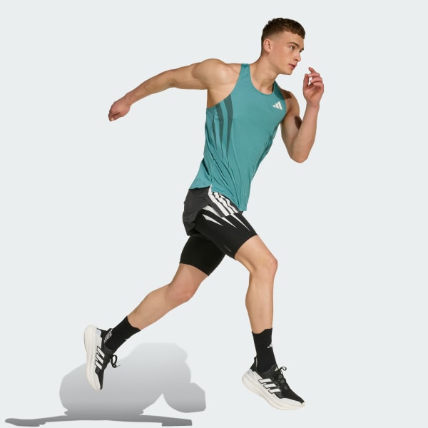 Black Adizero Archive 러닝 숏 타이츠