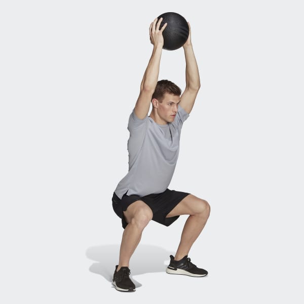 Grey Workout PU-Coated Tee