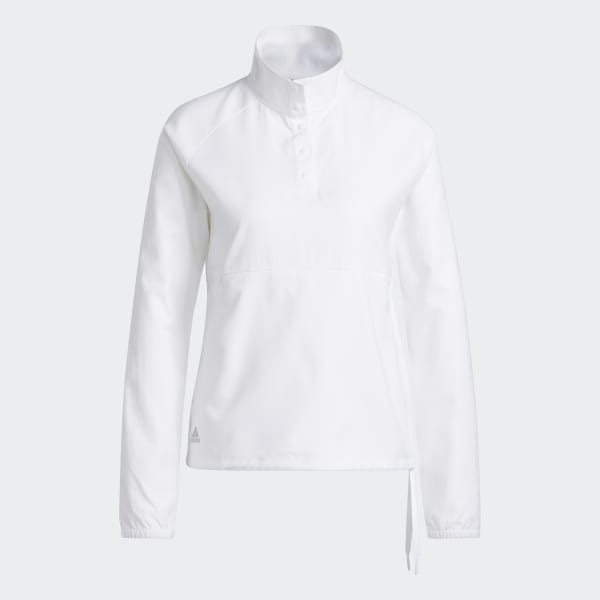 White 엠보스드 쿼터 스냅 풀오버