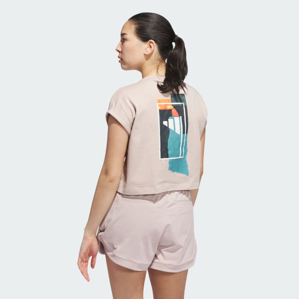 Cokelat Tee Grafis Tanpa Lengan Beyond The Course