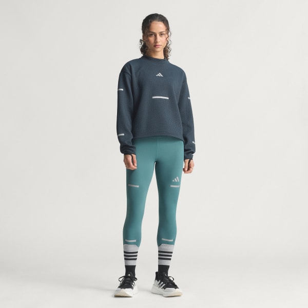 adidas Adi365 Running CLIMAWARM+ Bisiklet Yaka Sweatshirt - Siyah