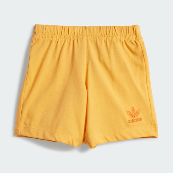 Laranja Conjunto Shorts Camiseta Infantil