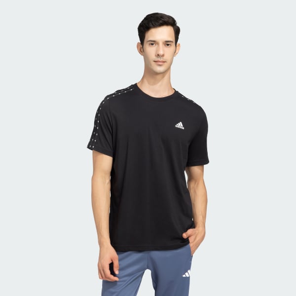 Black adidas 3 Stripes Tee