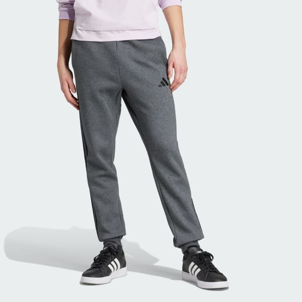 adidas Essentials 3-Stripes Fleece Pants - Grey | Free Shipping