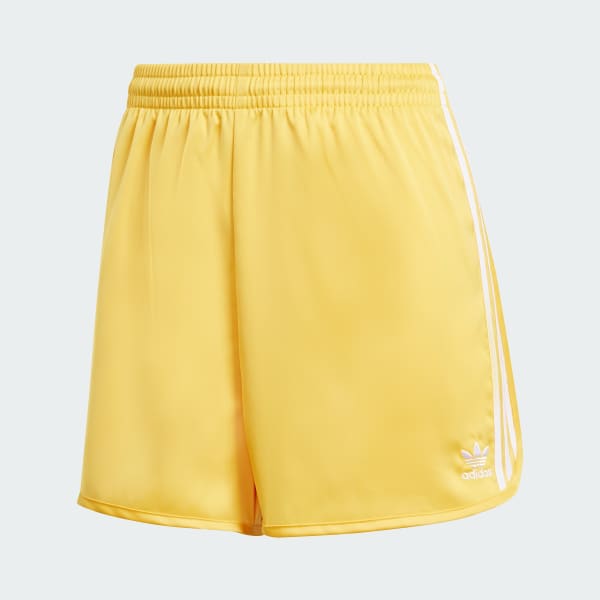 Yellow Satin Sprint Shorts