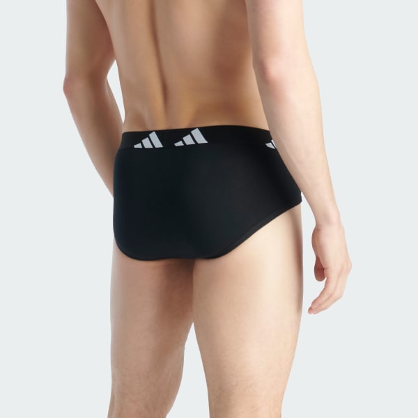 cerná Slipy Active Flex Cotton Underwear – 3 kusy