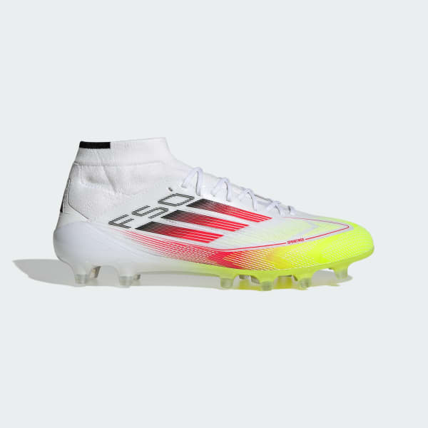 White F50 Elite Mid Artificial Grass Boots