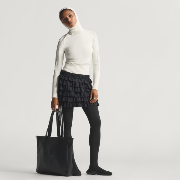 wit Knitted Longsleeve met Capuchon