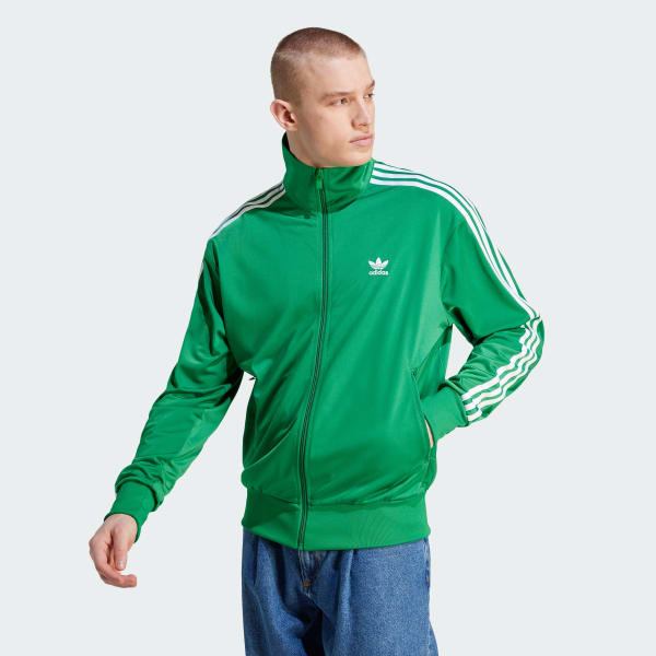 Veste zippée verte homme Adidas FIREBIRD T | Espace des Marques