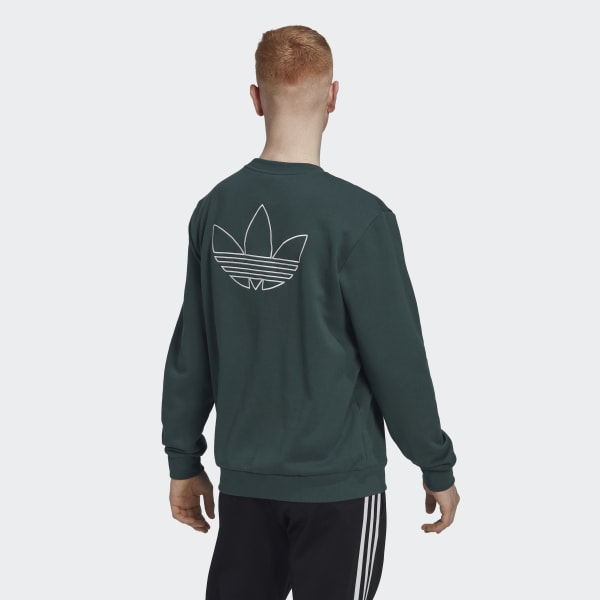 Zielony Trefoil Series Style Crew Sweatshirt VB528