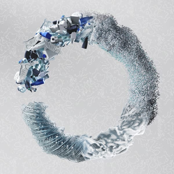 Made in part with recycled materials