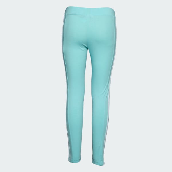 Blue Girls 3-Stripes Leggings