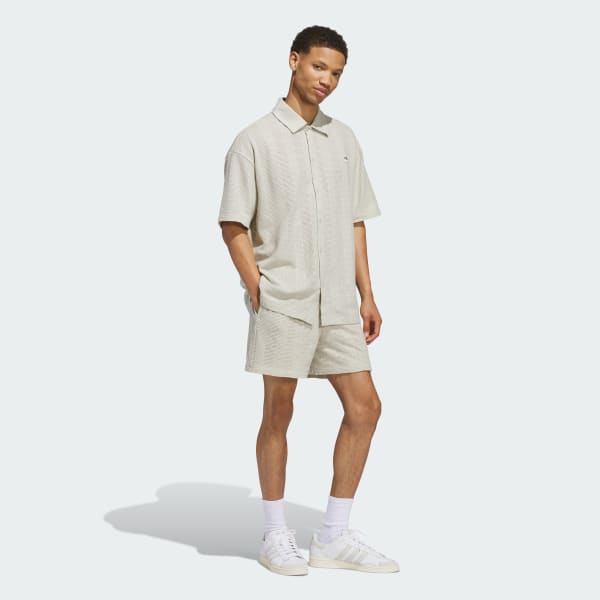 Beige Summer Knit Shorts (Gender Neutral)