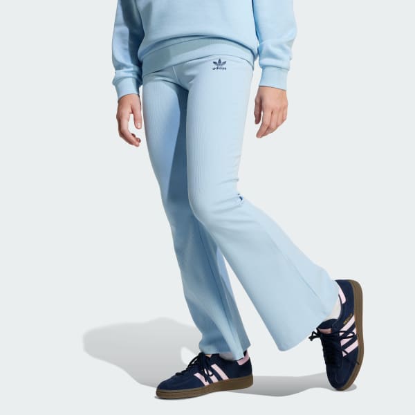 adidas Ribbed Flared Pants Kids - Blue | Free Shipping with