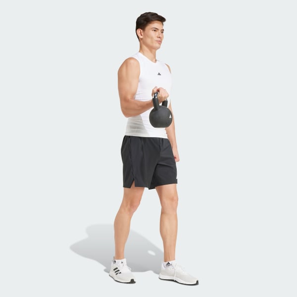 White Techfit Compression Training Sleeveless Tee