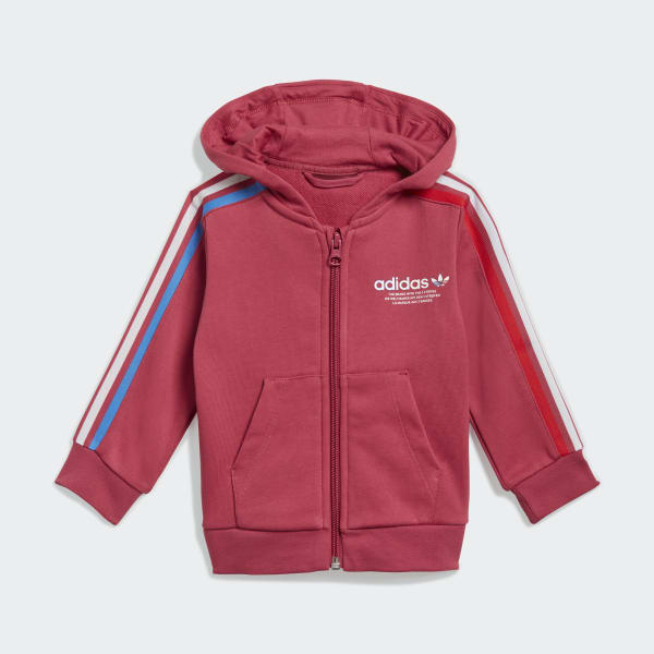 Ροζ Adicolor Full-Zip Hoodie Set