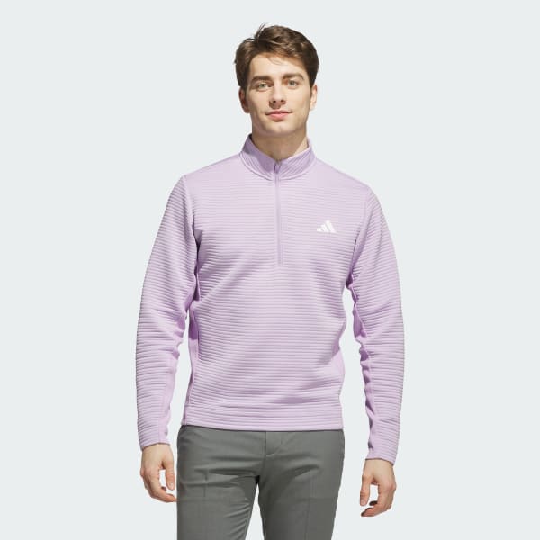 Paars Ultimate365 DWR Textured Pullover met Korte Rits