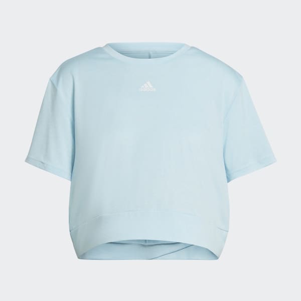 Blau AEROREADY Studio Loose Crop T-Shirt CT354