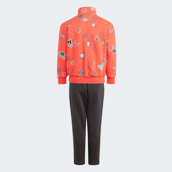 adidas Brand Love Track Suit Kids Orange adidas UK