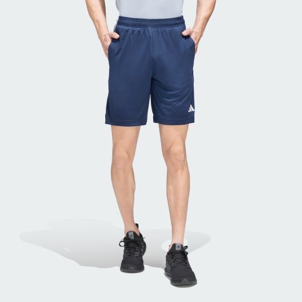 Blue 3-Stripes Logo Shorts