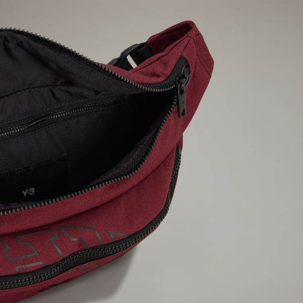 Burgundy Y-3 Morphed Crossbody Bag