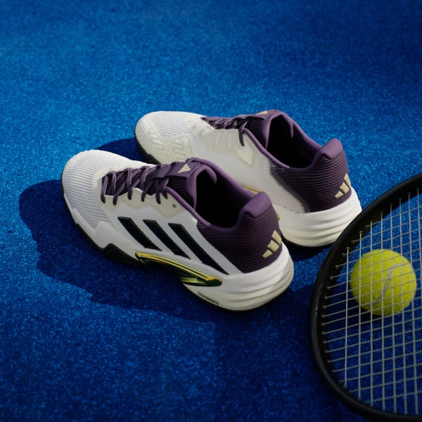 adidas Barricade 13 Tennis Sneakers - White | Free Shipping with