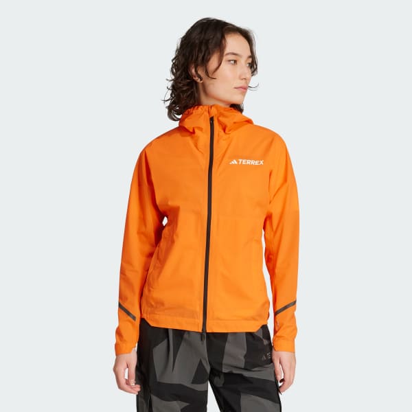Orange Terrex Xperior 2.5 Layer Light Climaproof Jacket