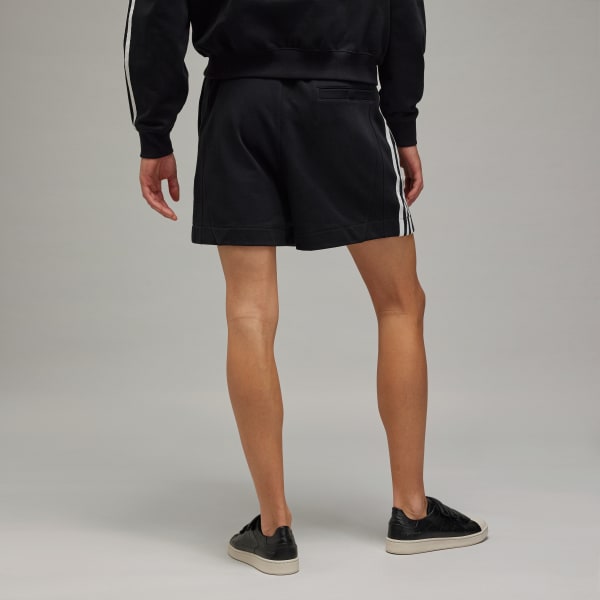 Schwarz Y-3 M French Terry Cutline Shorts