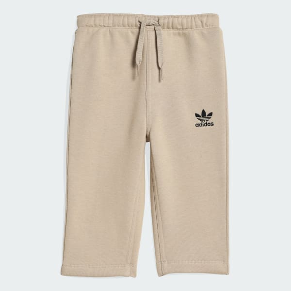 Beige ENSEMBLE HOODIE OVERSIZE ET PANTALON À OURLETS OUVERTS