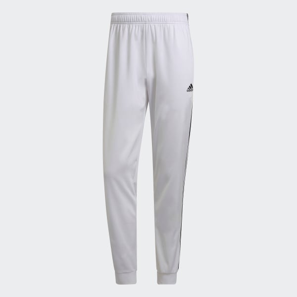 White Essentials Warm-Up Tapered 3-Stripes Tracksuit Bottoms E1944