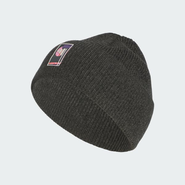 Black Marled Wide Cuff Beanie