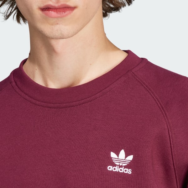 Adidas trefoil crew maroon 2025