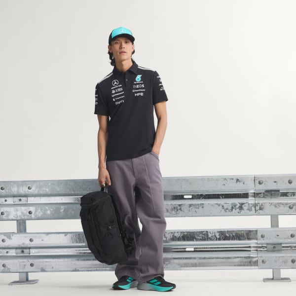 Zwart MERCEDES - AMG PETRONAS FORMULA 1 TEAM ENGINEERS POLOSHIRT