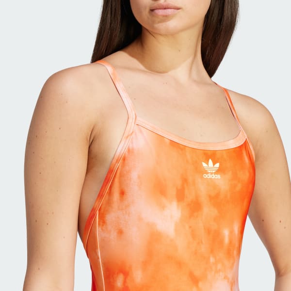 Adidas allover print swimsuit discount